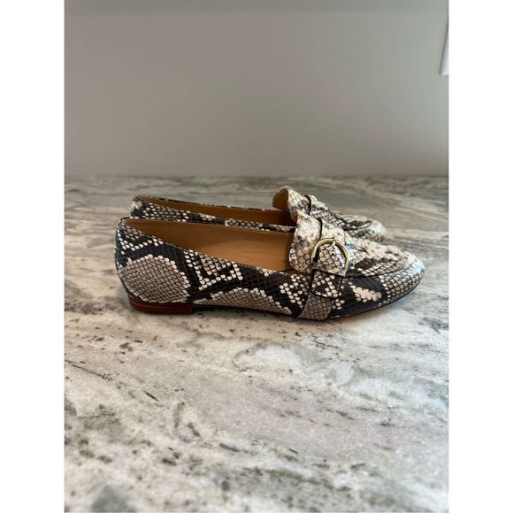 Talbots Snakeskin Buckle Loafers Flats Size 7 - Picture 4 of 9